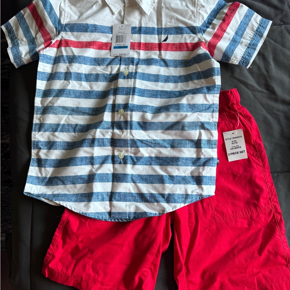 Nautica Blue and Red Kids Matching Set